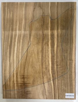 Body Paulownia, 1-tlg., Schoko, 620x470x45mm Einzelstück #014